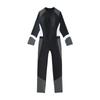 Traje de baño de una pieza para mujer, estilo de manga larga y pantalón largo, holgado y que cubre el abdomen, traje de buceo conservador profesional para entrenamiento, ajustado con copas en el pecho