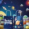 BD038 Amazon Céu Estrelado Cientista Espaço Sacola de Papel Portátil Festa Aniversário Sacola para Embalagem de Presente