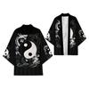 2024 comércio exterior transfronteiriço explosões quentes vintage ukiyo-e harajuku carpa kimono dragão totem capa de sete mangas homens
