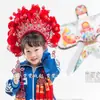 Figurinos de Performance de Passarela para Crianças e Adultos, Apresentando Trajes Tradicionais da Ópera Chinesa, Coroas de Fênix e Moda Tendência Nacional