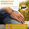Bestseller transfronterizo: Pulsera magnética de cobre rojo antigua, moda vintage, doble fila, totalmente magnética, pulsera ancha desmontable para parejas