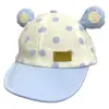 Nuevo sombrero infantil de primavera 2024 oso de dibujos animados gorra de bebé lunares de bebé sombrero de sol de borde suave