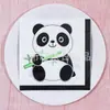 Suministro Exclusivo Transfronterizo de Servilletas Impresas de Panda, 33 Cm, 2 Capas, Hechas de Pulpa de Madera Virgen, Servilletas de Papel Desechables para Cocina Occidental, 20 Hojas