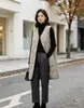 Chal Ligero Transfronterizo para Mujer, Chal Exterior de Longitud Media con Chaqueta Interior, Chal Acolchado de Cuello V en Capas Ajustado