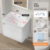 Baño Tamaño Pequeño Gabinete de Baño Balcón Cerámica Lavabo Todo en Uno Espacio Aluminio Espacial Mesa de Lavado Espacio Pequeño Mini Mesa de Lavado