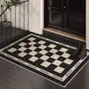 Felpudo Minimalista Estilo Francés, Felpudo de Bucle de Seda, Felpudo para Entrada, Felpudo Doméstico para Vestíbulo, Felpudo Antideslizante para Interiores y Exteriores