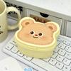 Caja de Almacenamiento Original Linda Oso de Mantequilla con Tapa Escritorio Tarjeta Cuenta de Mano a Prueba de Polvo pp Calentamiento Microondas Caja de Snacks