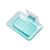 Yiyue Caja de Jabón de Cristal para Montar en la Pared sin Drenaje Estante Doble Capa Desmontable para Jabón Caja de Jabón Creativa con Drenaje Baño
