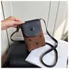 Funda vertical para teléfono de lunares de otoño e invierno, bolso de hombro de color block de nicho, llavero simple y ligero, bolso cruzado casual para chica