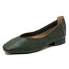 Sapatos de Salto Bloco Quadrados para Mulheres, Novos Sapatos de Salto Médio Baixo Estilo Fada 2025, Sapatos Femininos Tamanho Mãe, Sapatos Versáteis Estilo Vovó