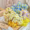 Ramo de Manzanilla Artificial Flores Falsas para Arreglos de Piso de Boda Decoración de Salón de Bodas Flores Artificiales de Plástico Arreglo Floral DIY