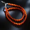 Colar de Ágata Vermelha e Branca Estilo Chinês Moda de Nicho Feminina com Contas Exquisito Corrente para Clavícula de Alto Padrão Luxo Acessível Joias de Nicho