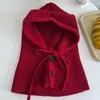 Balaclava Coreana de Inverno Chapéu Quente e Cachecol para Mulheres Tudo-em-Um Estilo Casal Proteção para Ouvido Chapéu de Lã Tricotado