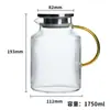 Kaikyo Cristal Transparente Hervidor de Agua Fría para Beber Agua Versión de Lujo Ligero Simple Moderno Hervidor de Agua Tetera