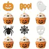 Toppers para pastel de Halloween lindo bebé fantasma revelación de género primer cumpleaños bautizo fiesta de cumpleaños toppers de papel