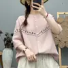 Camisa de algodão com gaze de dupla camada, gola redonda, manga curta para mulheres, estilo étnico de verão com bordado ponto cruz, macia, hipoalergênica, respirável, top 100% algodão