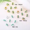 Preservação da Cor Ouro 18K Micro-Pavimentado Zircônia Colorida Corte Reto Espaçador Contas Espaçadoras Pulseira Estilo Xizang Acessórios para Pulseira DIY