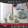 Conjunto de Chá Banana Pintado à Mão Estilo Chinês com Uma Bule e Duas Xícaras, Bolsa de Pano Portátil, Chá ao Ar Livre, Conjunto de Chá de Viagem de Luxo Leve de Alto Valor