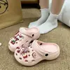 Fofo Doce Laço Xadrez Vermelho Acessórios Gordos Tamancos Grilhão Destacável DIY Resina Atacado Fivela de Sapato