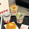 Vaso de Café Desechable de Moda para Bebidas Calientes con Papel Vaso para Té con Leche con Lámina Dorada con Tapa para Embalaje para Llevar Impresión de Vaso de Papel para Bebidas Frías PET