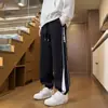 Calças compridas justas e casuais de outono e inverno para homens altos, calças de moletom tipo jogger de corte solto, calças esportivas casuais