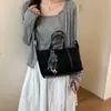 2026 Nova Bolsa Feminina Bolsa Retro Bolinho Bolsa de Grande Capacidade Bolsa Coreana de Nicho para Axila Bolsa de Ombro Único Transversal