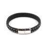 2020 nuevo brazalete de cuerda de cuero para pareja con hebilla magnética de acero de titanio, brazalete de moda punk, joyería de mano para estudiantes