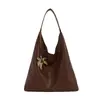Bolsa Grande Capacidade Feminina Moda Verão 2026 Nova Bolsa de Ombro Simples Textura Trançada Casual para o Dia a Dia Bolsa Tote