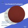 Lixa Flocked Areia Vermelha 8 polegadas Contas de Buda Polimento Lixa Autoadesiva Contas de Madeira Polidas Brilhantes Lixa de Disco 200mm