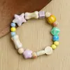 Novas Pulseiras de Cerâmica Venda Quente Transfronteiriça Acessórios Animais Travessos Doces Fofos Infantis Pulseiras Trançadas Prontas para Venda