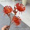 Almofada de Alfinetes Flor de 3 Cabeças Flor Artificial Crisântemo Planta Decorativa Decoração de Casamento Floral Colorido Almofada de Alfinetes Flor Garra de Caranguejo Crisântemo