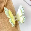 Primavera y Verano Nuevo Super Hada Acrílico Doble capa Horquilla de Mariposa de Alta Gama Accesorios para el Cabello Dulces Pinza de Agarre Accesorios para el Cabello Frescos Pequeños para Mujeres