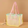 Bolsa de Praia Grande Capacidade para Viagem, Banho, Fitness, Bolsa Tote de Malha para Natação, Bolsa de Rede para Armazenamento de Artigos de Higiene e Roupa de Banho