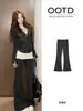 Conjunto de Outono com Jaqueta com Capuz Esportiva Estilo Coreano para Mulheres Emagrecedor Ajustado ao Corpo Casual Conjunto de Duas Peças Roupa de Estilo Relaxado de Alta Qualidade