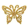 Mariposa con Brillo Año Nuevo Tela No Tejida Corte Construcción Polvo Fino Rojo Accesorios para el Cabello de Niños Accesorios Material Pasador de Mariposa Accesorios para el Cabello