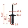 01 Adequado para Carros Volkswagen e Ford, Rebite Cego Universal de Plástico Nylon Clipes de Fixação para Placa de Circuito Impresso e Carroceria