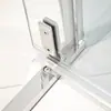 Cabina de ducha Beijie con forma de diamante, acero inoxidable para baño, puerta de vidrio divisoria de separación seco-húmedo, diseño moderno minimalista