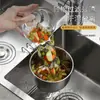 Cesta de drenaje colgante de acero inoxidable, escurridor de basura para fregadero, estante de almacenamiento, escurridor para cocina, previene obstrucciones por residuos de comida