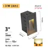 Lámpara de pie LED empotrada impermeable para exteriores, lámpara de esquina, lámpara para escaleras, pasillo, patio, jardín, pasillo, lámpara para peldaños