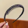 Faixa de Cabelo com Dentes, Faixa de Rosto Antiderrapante para Lavar o Rosto, Grampo de Cabelo Versátil de Celebridade da Internet para Adultos para Cabelos Curtos e Quebrados, Acessório de Cabelo Alto para Mulheres