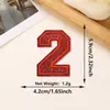 Parches bordados de letras inglesas 26 y números con lentejuelas rojas más vendidos transfronterizos con adhesivo termofusible para decoración de ropa