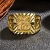 Anillo de hombre de oro de arena de Vietnam anillo de la suerte para hombre dominante anillo de hombre chapado en cobre oro Anillo Abierto Anillo Joyería
