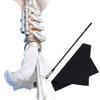 Varilla de limpieza para flauta, herramienta de limpieza para música de tubo, juego combinado de paños de limpieza, sonda de flauta, varilla de limpieza + paño