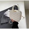 2023 Otoño Nuevo diseño de moda elegante hombro bandolera estilo occidental color sólido textura simple bolso cuadrado para mujer