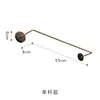 Toallero Montado en Pared sin Taladro Barra para Toallas de Baño Madera Maciza Estante para Platos de Cocina Baño Inodoro Toalla de Mano