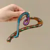 Pinza para el pelo versátil estilo coreano, accesorio para el pelo de color contrastante, nuevo modelo de alta gama 2026, pinza de tiburón de gran volumen para mujer