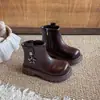 Botines Cortos para Niñas Botas de Moda tipo Martin 2026 Nuevos Botines de Piel Suave para Niños Otoño/Invierno Botas de Piel Elegantes para Niñas Grandes de Otoño