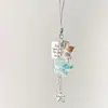 Estilo Ins Carrillón de Viento de Botella Flotante Llavero de Teléfono Colgante Pequeño Medusa Estrella Correa para Bolso Decoración Versátil para Mujeres