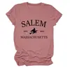 Salem est 1626 Amazon Wish sitio independiente camiseta de mujer de manga corta con cuello redondo de moda y única camiseta básica