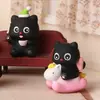Figura de Caja Sorpresa Día Feliz Miau Miau, Caja Sorpresa de Juguete de Moda, Decoración de Escritorio de Gato Negro, Regalo Creativo de Celebridad de Internet para Cumpleaños de Mujeres